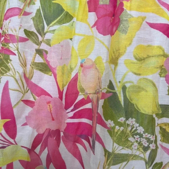 Roller Rabbit Tunic Floral Printed 3/4 Sleeve Blouse Boho Size Medium - Picture 5 of 6